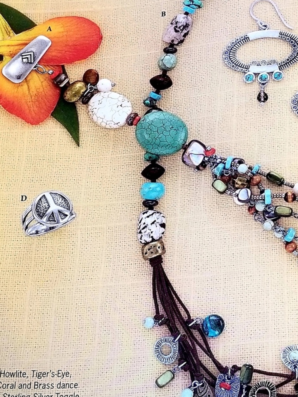 Silpada Sterling Silver, Turquoise, Howlite, Tigers Eye, Bronzite Bracelet B1992 - Picture 9 of 9